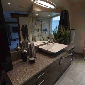 Cultured granite vanity top