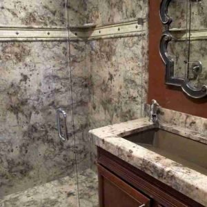 grout free marble shower walls